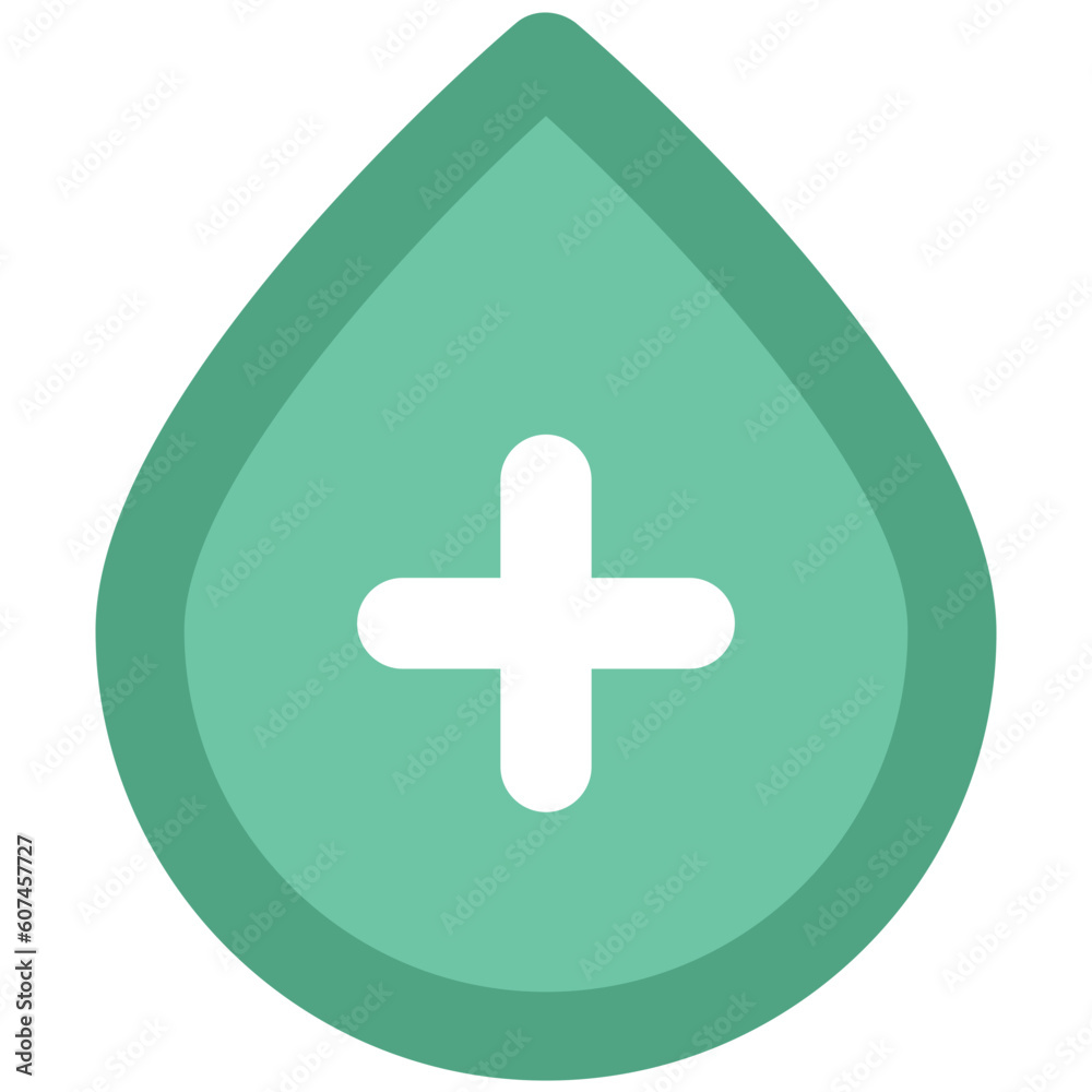 Icon of blood aid bold line design 