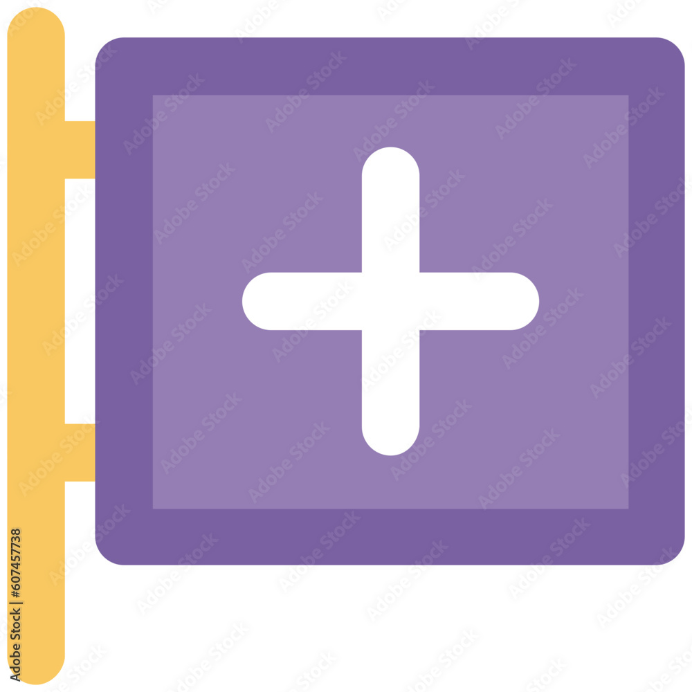 Obraz premium Medical aid box bold line icon