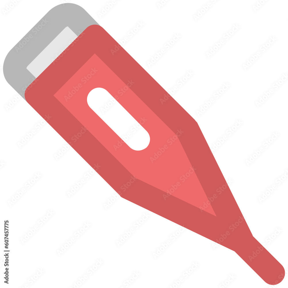 A bold line icon of thermometer A bold line icon of thermometer