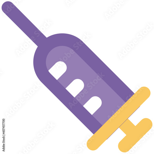 An injection syringe bold line icon design 