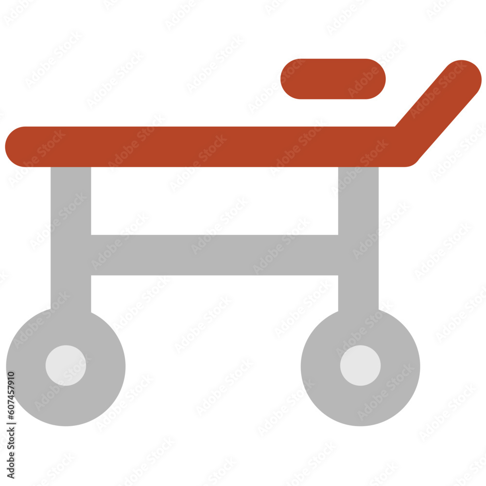 Bed used for moving patients, stretcher bold line icon Bed used for moving patients, stretcher bold line icon