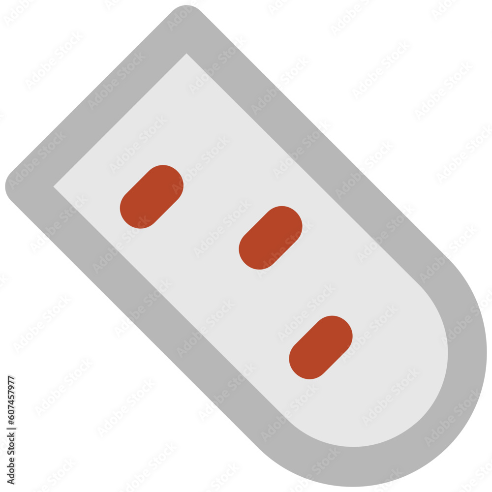 A sample tube bold line icon A sample tube bold line icon