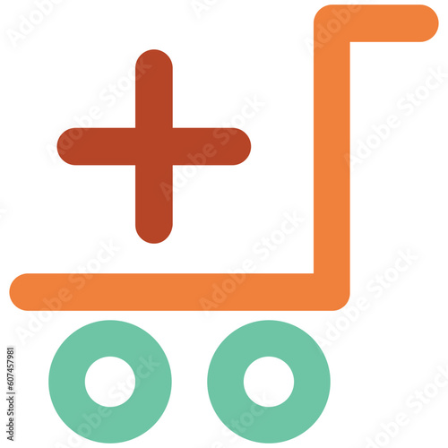 Bold line icon of medical board 