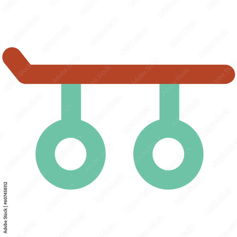 A patient bed bold line icon A patient bed bold line icon