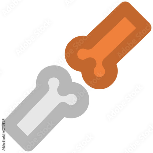 Bone joints bold vector in line style 