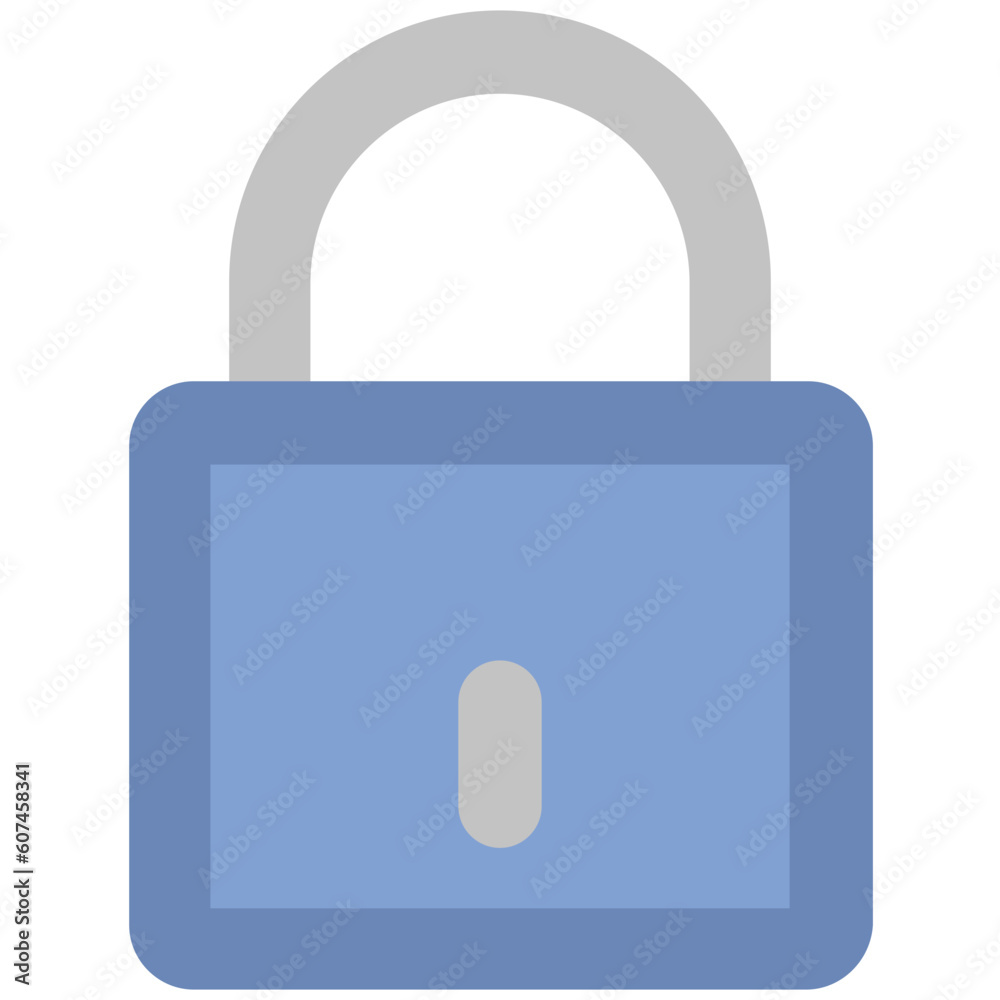 Bold line vector of a lock Bold line vector of a lock