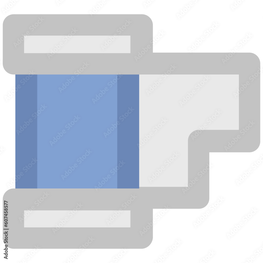 A tape reel bold line icon design A tape reel bold line icon design