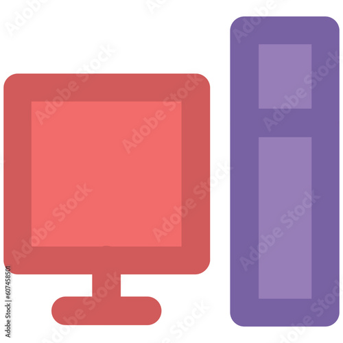 Computer icon in line design 