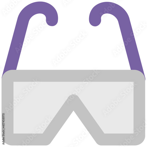 3d Glasses Flat Vector Icon

