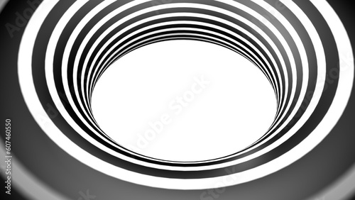 3D Round abstract frame with transparent PNG background.