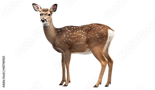 A deer isolated on transparent background - Generative AI