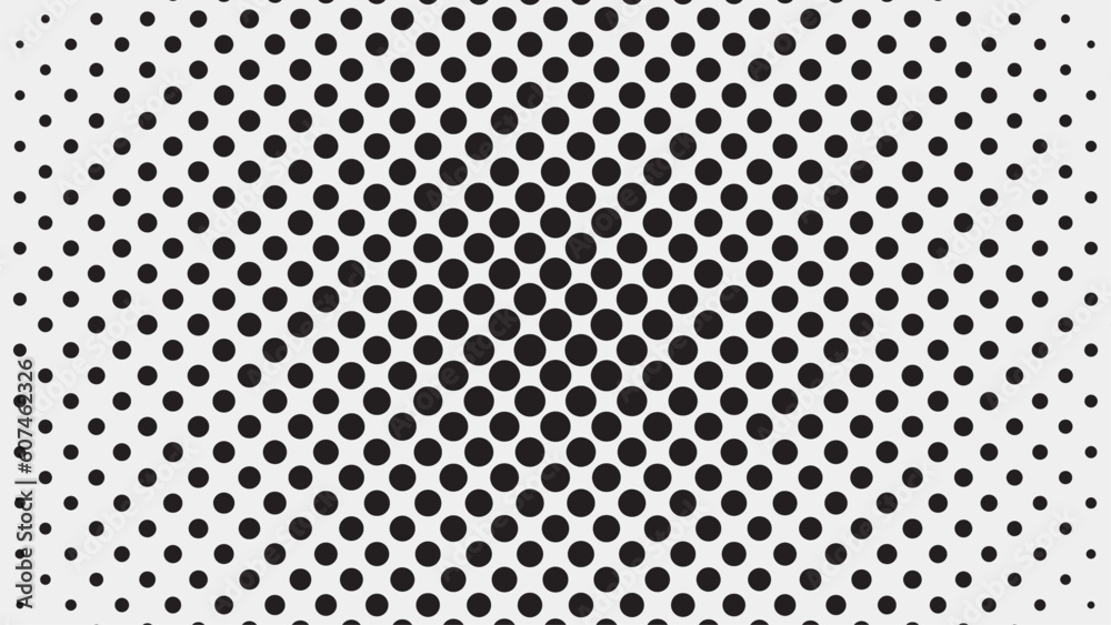 Black abstract vector circle frame halftone dots logo emblem design element for medical, treatment, cosmetic.