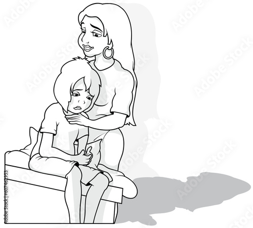 Drawing of a Mother Comfort...