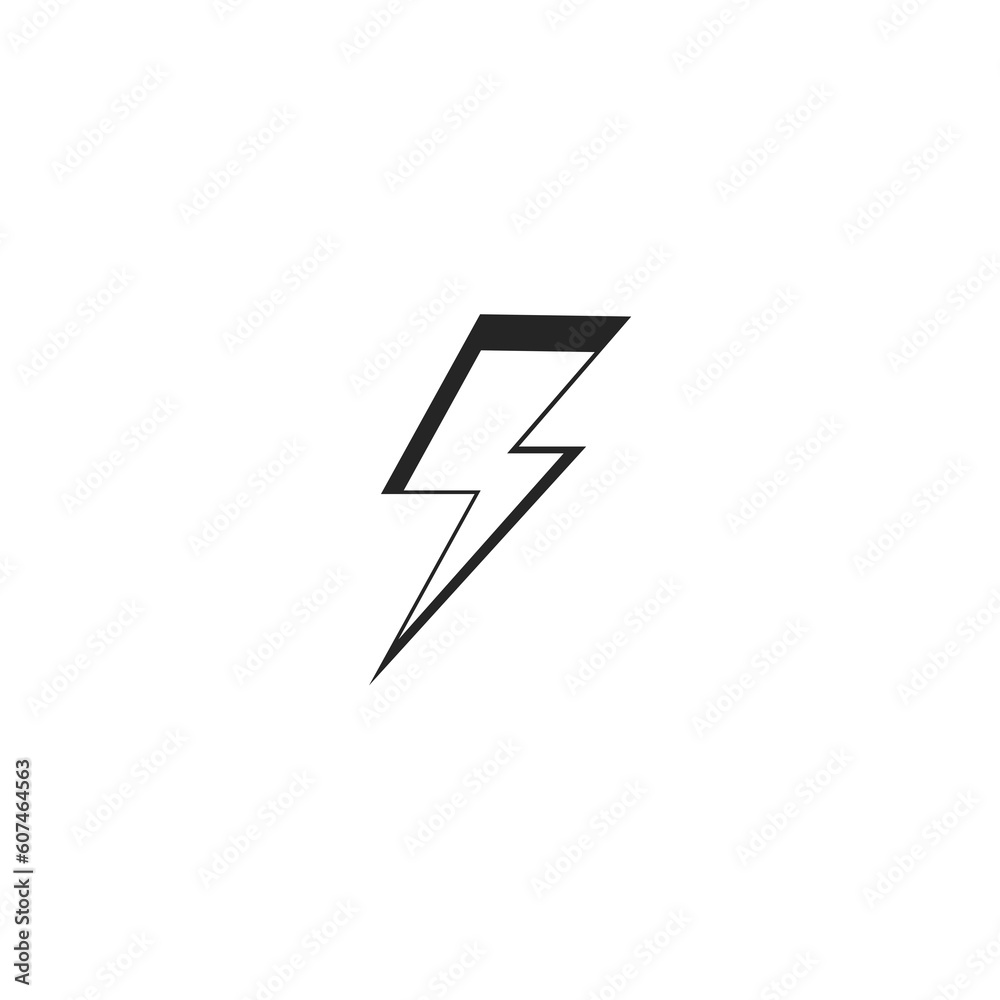 Lightning bolt icon isolated on white background Lightning bolt icon isolated on white background