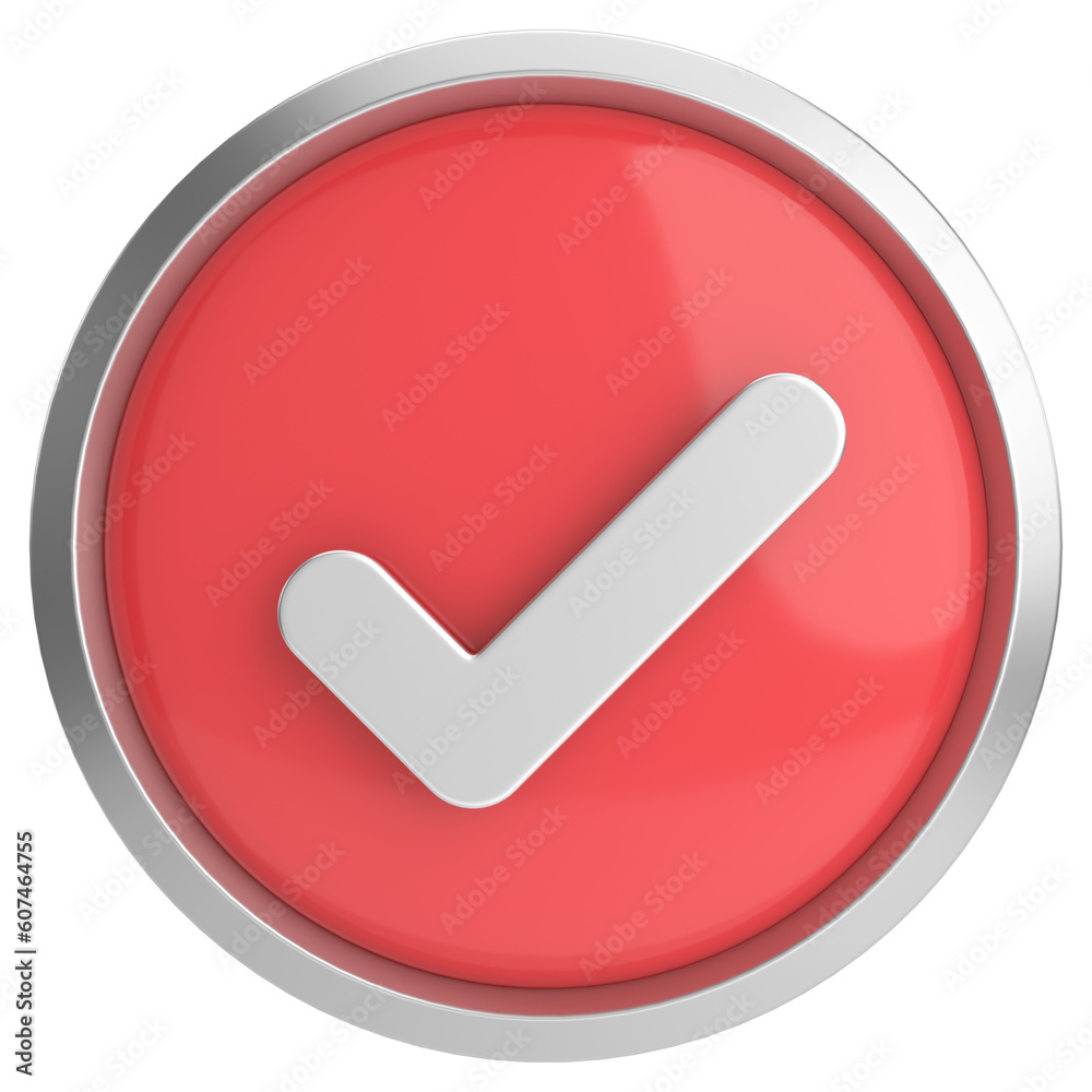 3D checkbox. Check mark. 3D illustration. 3D checkbox. Check mark. 3D illustration.