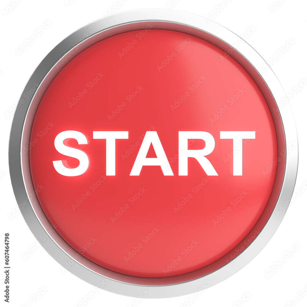 Start button. 3D button. 3D illustration. Start button. 3D button. 3D illustration.