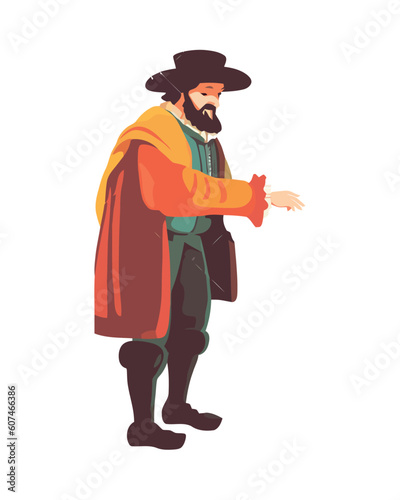 renaissance man wearing classic clothes