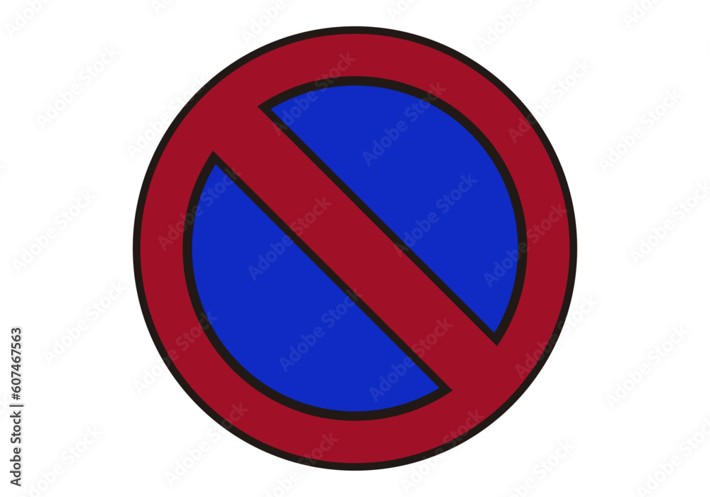 Icono de señal de prohibido en fondo blanco. Icono de señal de prohibido en fondo blanco.