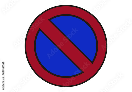 Icono de señal de prohibido en fondo blanco.