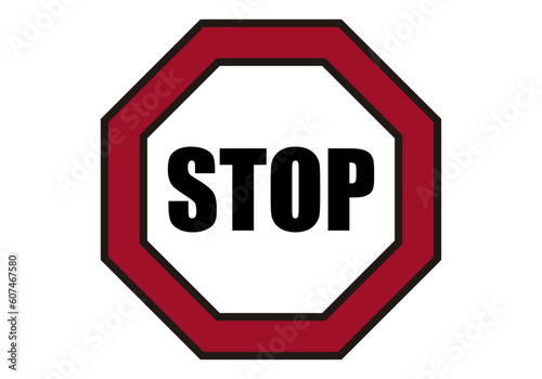 Icono de señal de tráfico de parar o stop.