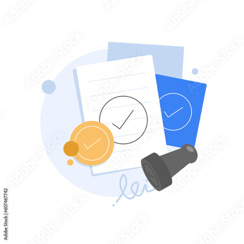 Approved,Approved stamp,Confirmed approved document,flat design icon vector illustration
