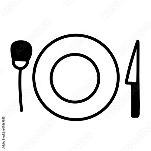Wedding Doodle Icon. Hand drawn vector wedding symbols and signs on white background