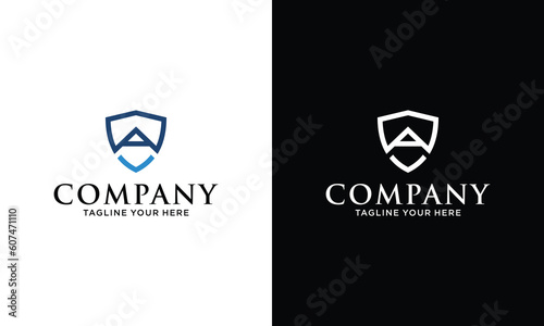 Letter A security logo technology for your company, protective logo for security data