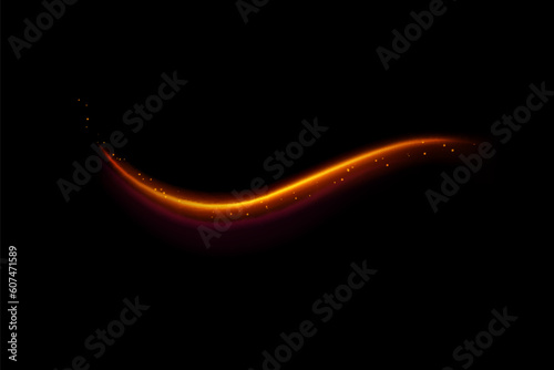 Blue glowing shiny lines effect vector background. Luminous white lines of speed. Light glowing effect. Light trail wave
