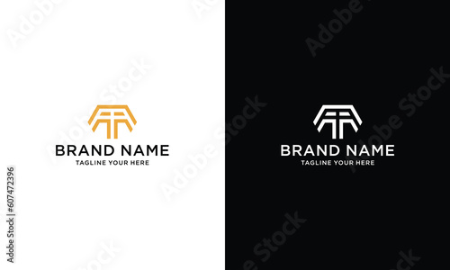 letter A A with cross logo design photo