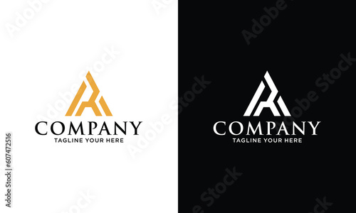 Letter AR triangle logo design