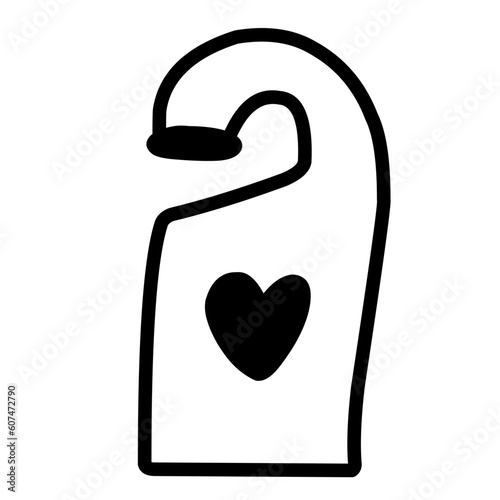 Wedding Doodle Icon. Hand drawn vector wedding symbols and signs on white background