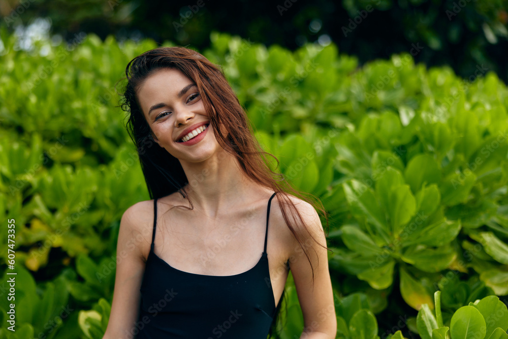 woman park nature smiling t-shirt beautiful summer young lifestyle walk freedom woman park nature smiling t-shirt beautiful summer young lifestyle walk freedom