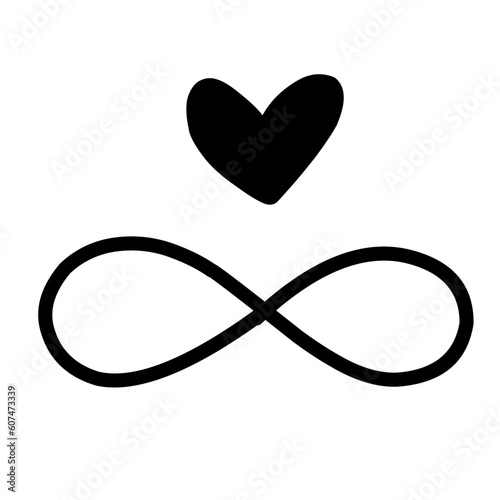 Wedding Doodle Icon. Hand drawn vector wedding symbols and signs on white background