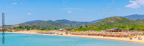 Ammolofoi beach near Kavala, Macedonia, Greece, Europe. Clear water photo