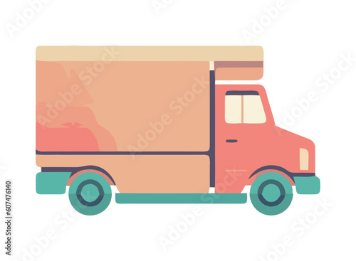 Freight transportation industry delivering cargo by truck