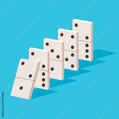 Set Of Flat Domine Pieces