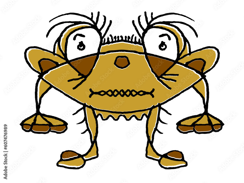 Funny monster caricature drawing Funny monster caricature drawing