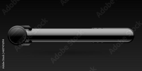 Abstract black lower third gui title banner bar for screen broadcast