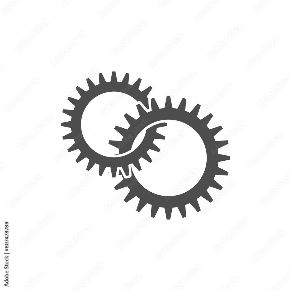 Gears icon isolated on transparent background Gears icon isolated on transparent background