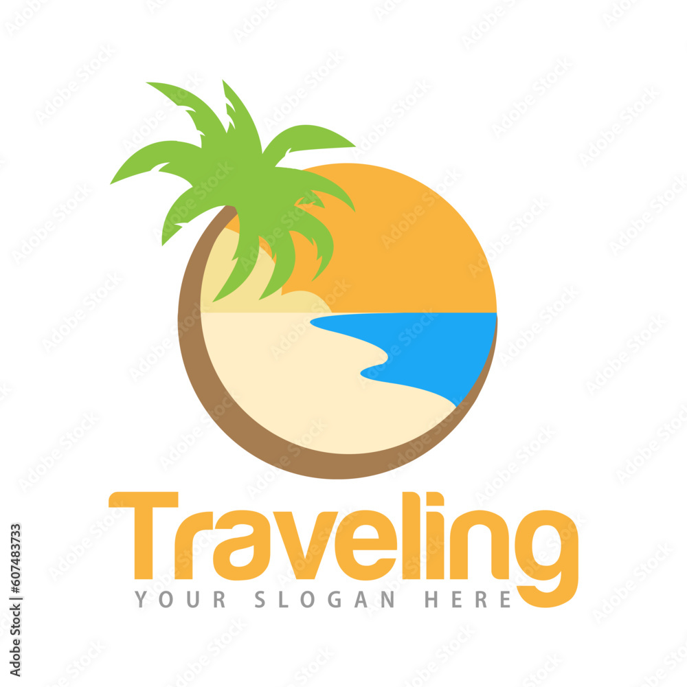 Travel Summer Logo Design Illustration