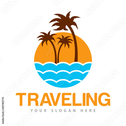 Travel Summer Logo Design Illustration