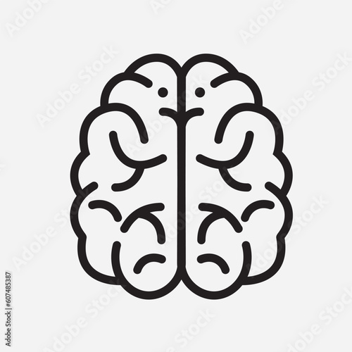 Human brain vector icon illustration