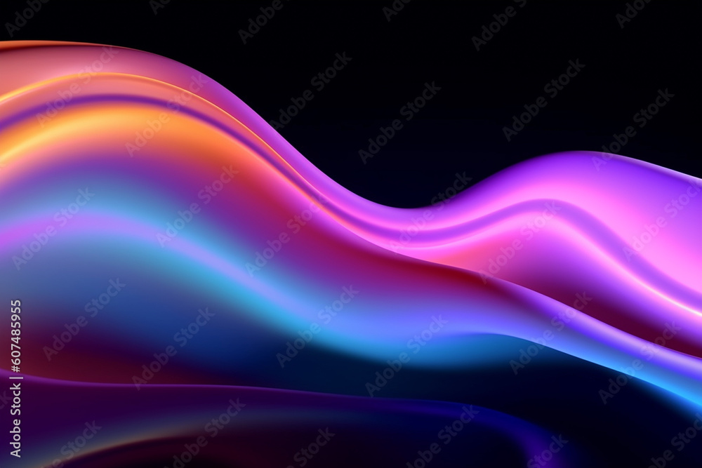 Abstract fluid background adorned with graceful wave-like shapes in enchanting shades of blue and purple. Ai generated Abstract fluid background adorned with graceful wave-like shapes in enchanting shades of blue and purple. Ai generated