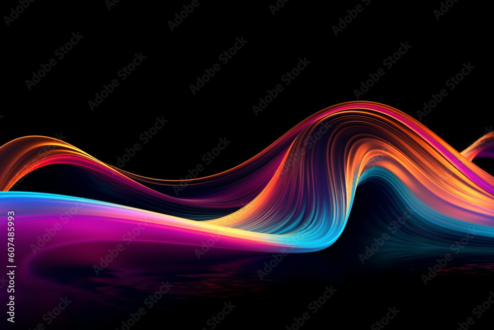 Abstract fluid background adorned with graceful wave-like shapes in enchanting shades of blue and purple. Ai generated Abstract fluid background adorned with graceful wave-like shapes in enchanting shades of blue and purple. Ai generated