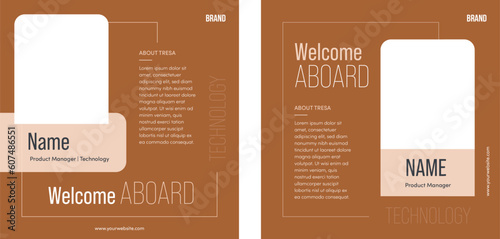 Employee aboard social media post set