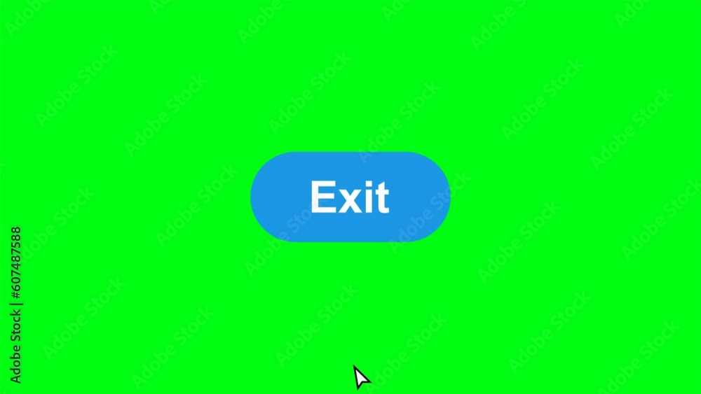 simple animation of cursor icon clicking exit button. pack of animated ...