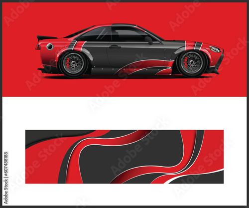 car decal design vector kit for vehicle advertisement and vinyl wrap