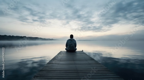 Tranquility relaxation and meditation - Stockphotography made with Generative AI tools