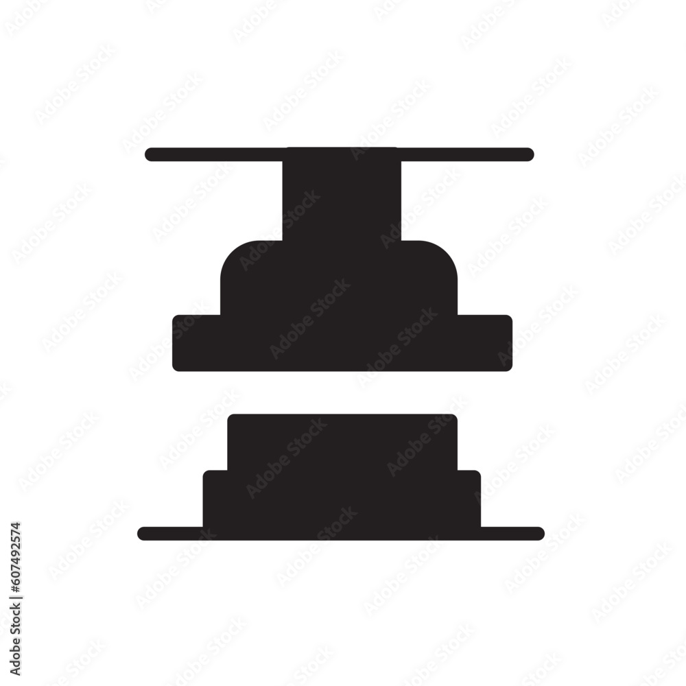 Factory Industrial Production Solid Icon Factory Industrial Production Solid Icon