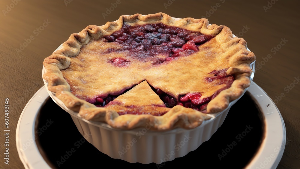 Isolated Pie Icon 3d Illustration. Generative AI Isolated Pie Icon 3d Illustration. Generative AI